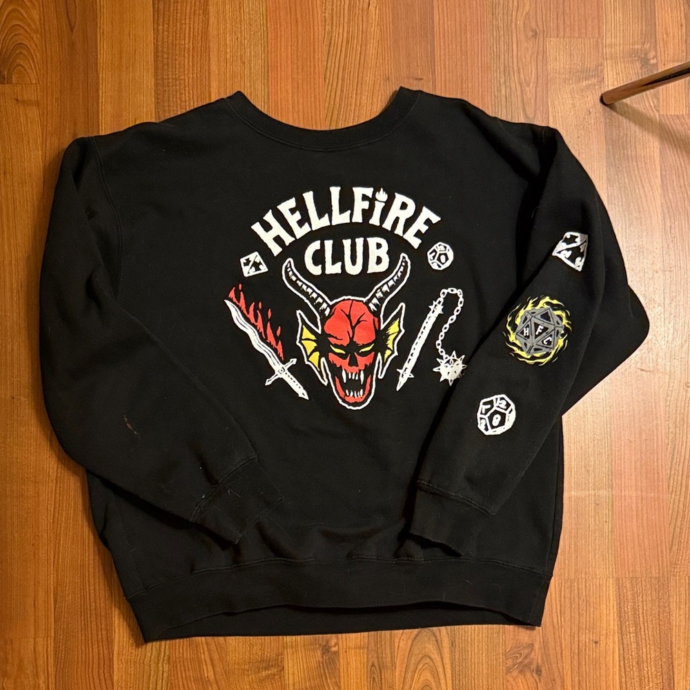 Netflix Hellfire Club Black Crewneck Sweater